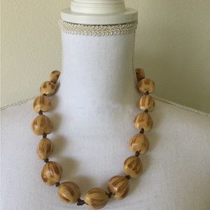 Kukui nut choker Hawaiian necklace Lei  Brown tiki party wear